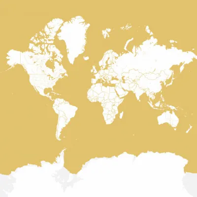Political World Map, wall art by Rosana Laiz Blursbyai