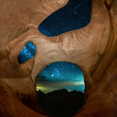 Starlit Cave Opening, wall art by Mei Zhang APA