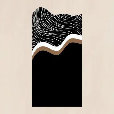 Modern Earthy Waves, wall art by Elena Ristova
