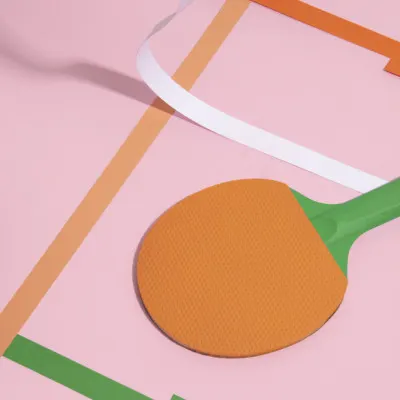 Playful Ping Pong Paddle, wall art by Julia Ramiro