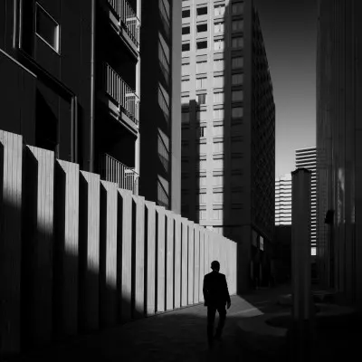 Solitary Urban Stroll, wall art by Yasuhiro Takachi