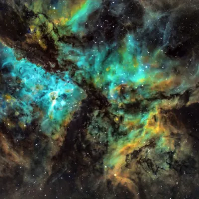 Colorful Cosmic Nebula, wall art by TaranSohal