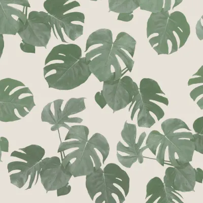 Green Monstera Pattern, wall art by Pictufy Studio II