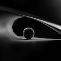 Golf Ball Curve, wall art by Olavo Azevedo