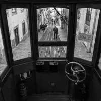 Historic Tram Street View, wall art by Luis Sarmento