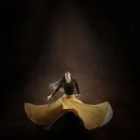 Flowing Yellow Dance, wall art by Moein Hasheminasab