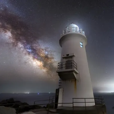 Milky Way Coast Lighthouse, wall art by HARLOCK