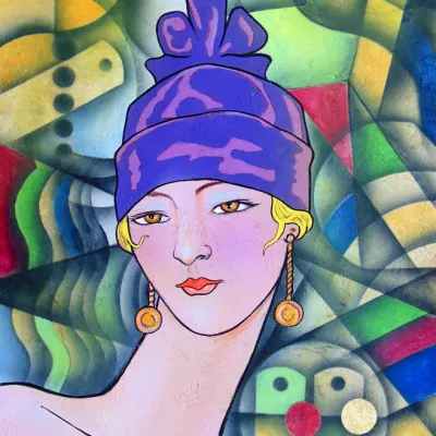 Elegant Deco Woman, wall art by Ricardo Maya