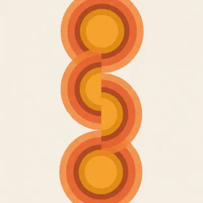 Retro Circles Trio, wall art by THE MIUUS STUDIO