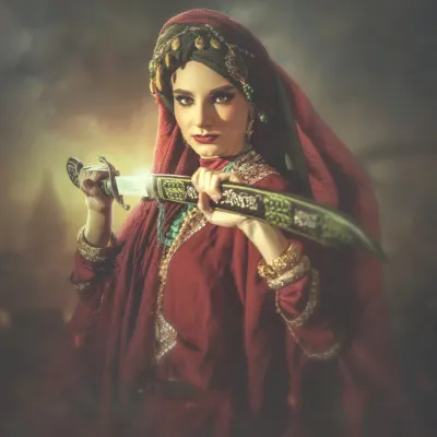 Powerful Red Warrior, wall art by Ajar Setiadi