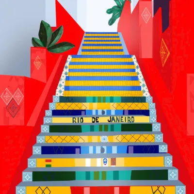 Rio de Janeiro, wall art by Petra Lizde