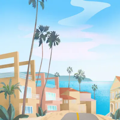 California, wall art by Petra Lizde