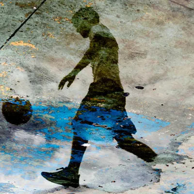 Street Basketball Reflection, wall art by Raffaele Maglione