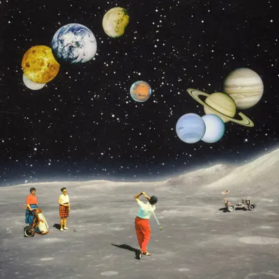 Space Golf, wall art by Taudalpoi