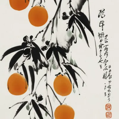 Orange Orchard Elegy, wall art by Treechild