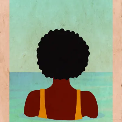 Afro Water Serenity, wall art by WallChart Art Studio