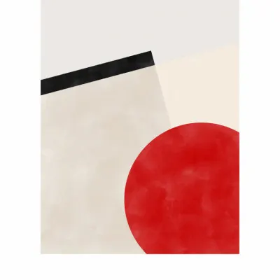 Abstract Red Circle, wall art by Elena Ristova