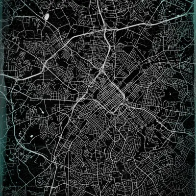 Charlotte City Map, wall art by StudioSix