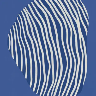 Fluid Blue Stripes, wall art by Little Dean
