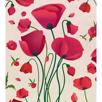 Poppy Blossoms, wall art by Emel Tunaboylu