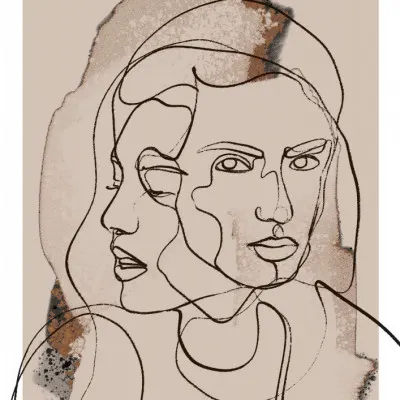Duality in Lines, wall art by Treechild
