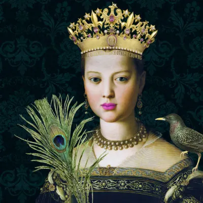 Regal Queen With Peacock, wall art by Andrea Haase