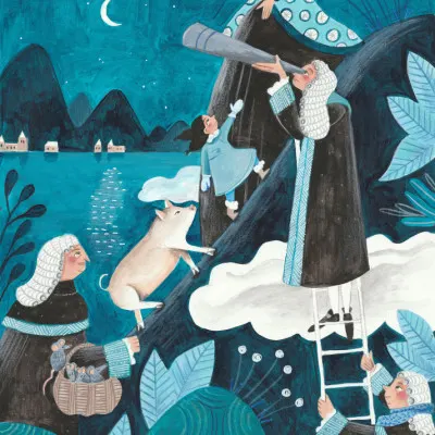 Travel through the night, wall art by Caroline Bonne Müller