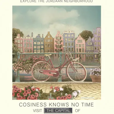 Amsterdam Canal Bicycle, wall art by Dion Gem