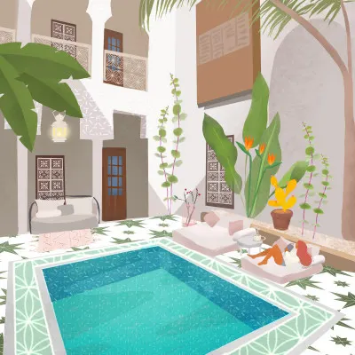 Riad, wall art by Petra Lizde