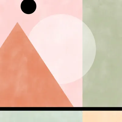 Geometric Desert Shapes, wall art by Elena Ristova