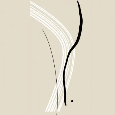 Elegant Black and White Lines, wall art by uplusmestudio