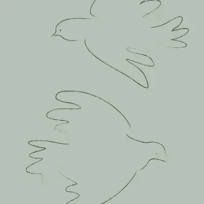 Flying Peace Doves, wall art by Pictufy Studio II