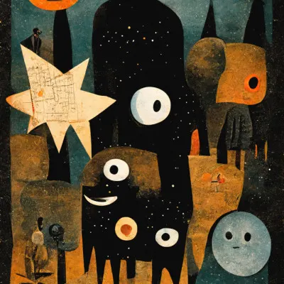Celestial Creatures, wall art by Treechild