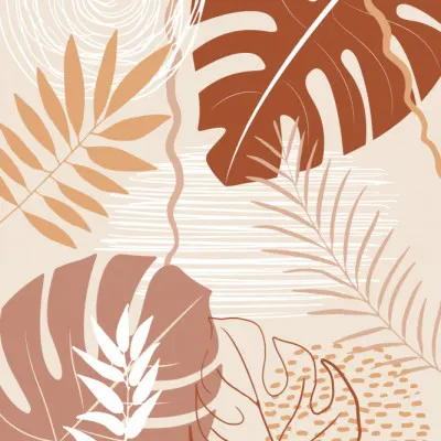 Earthy Botanical Abstract, wall art by Martina