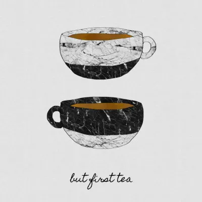 But First Tea, wall art by Orara Studio