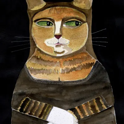 Mona Lisa Cat, wall art by Sharyn Bursic