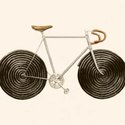Sweet Licorice Bicycle, wall art by Florent Bodart