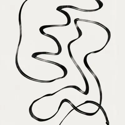 Curved Monochrome Paths, wall art by THE MIUUS STUDIO