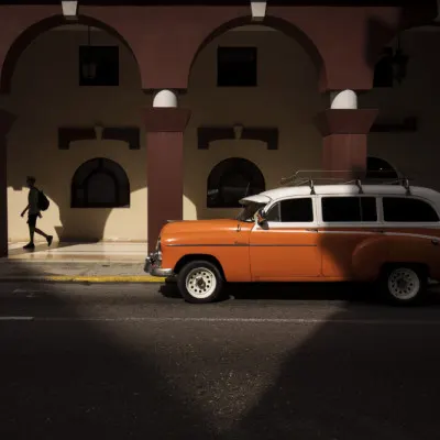 Classic Orange City Scene, wall art by Dan Mirica