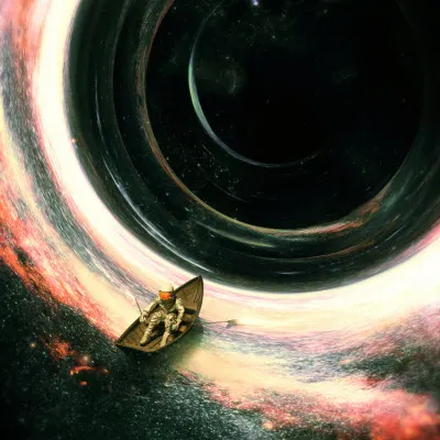Astronaut's Cosmic Journey, wall art by Nicebleed