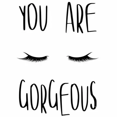 You Are Gorgeous Lashes, wall art by Martina