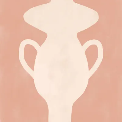 Abstract Blush Vase, wall art by Elena Ristova