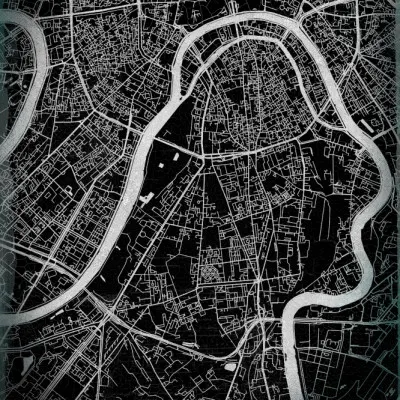 Moscow City Map, wall art by StudioSix