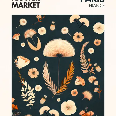 Blossoms of Paris, wall art by Emel Tunaboylu