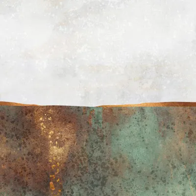 Golden Patina Horizon, wall art by Elisabeth Fredriksson