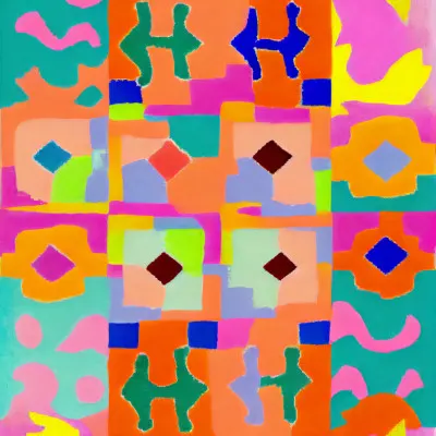 Vivid Geometric Tapestry, wall art by Treechild
