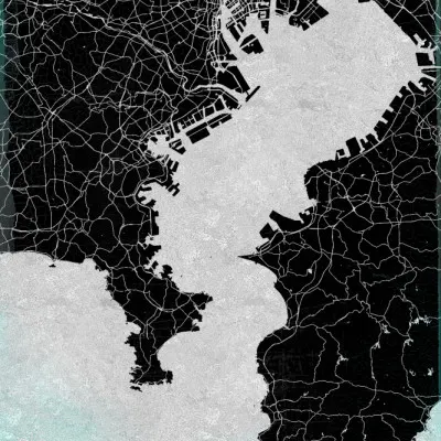 Tokyo City Map, wall art by StudioSix