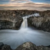 Basalt Column Waterfall, wall art by Ronny Olsson