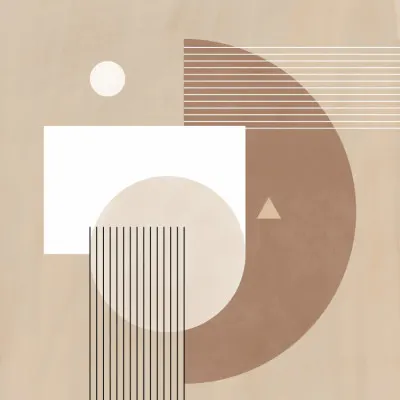 Earthy Abstract Geometry, wall art by Elena Ristova