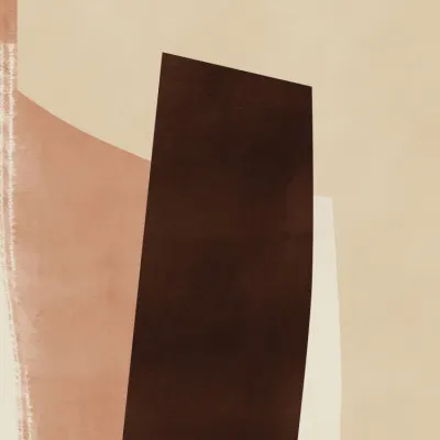 Warm Abstract Shapes, wall art by Little Dean